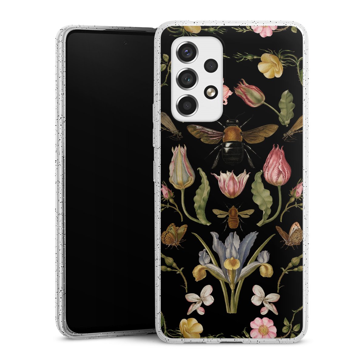 Wildblumen und Biene Schwarz