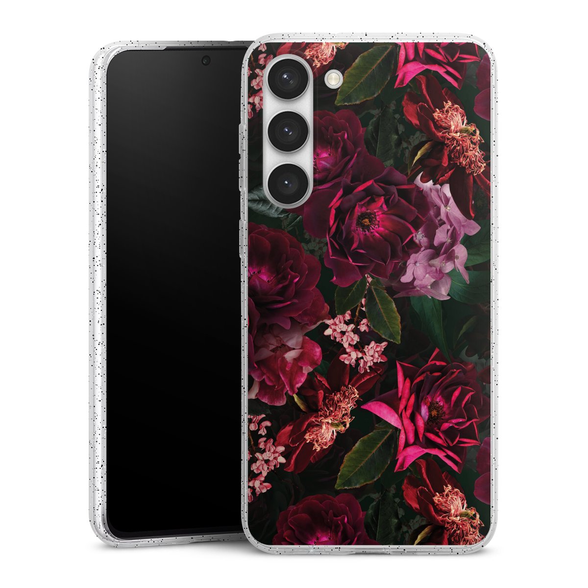 Dunkelrote und rosa Blüten