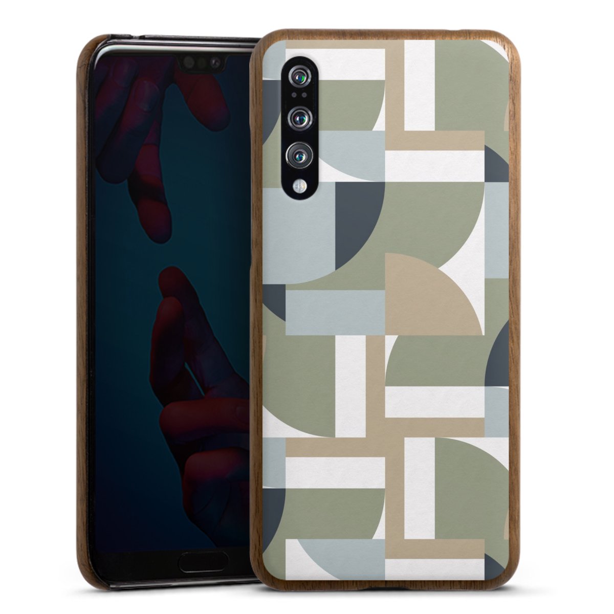 Futuristische Bauhaus Polygone Beige