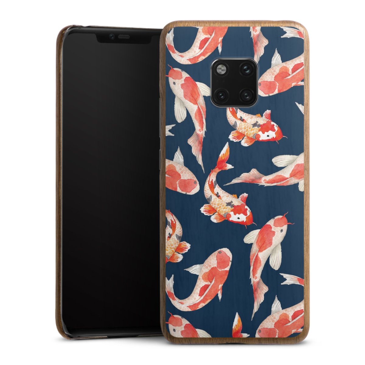 Koi auf blauem Hintergrund