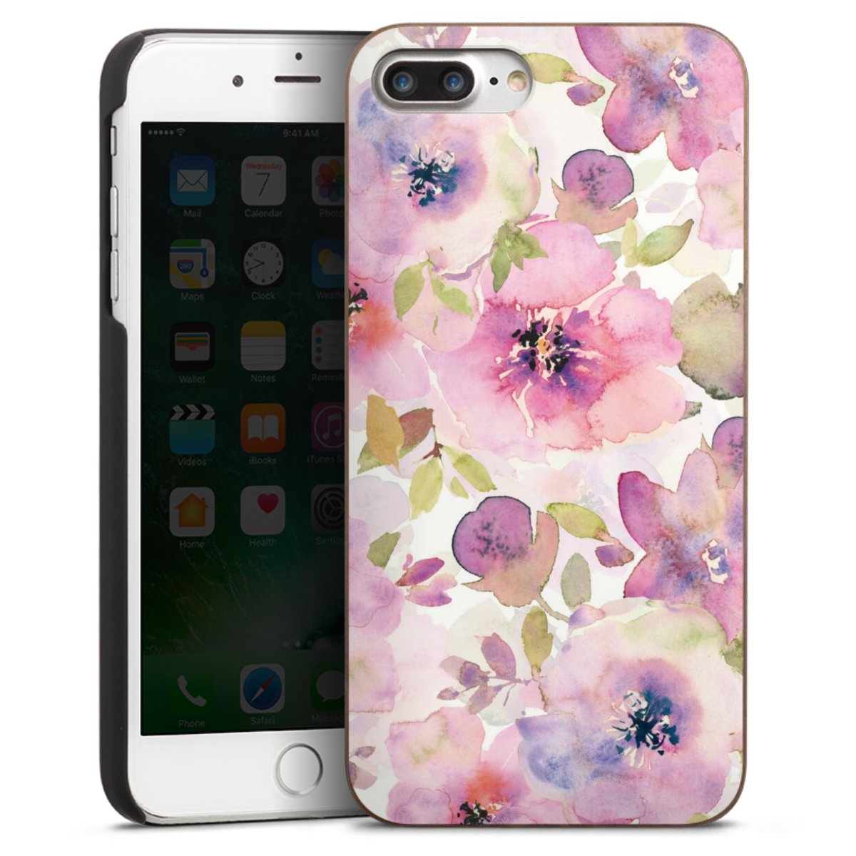 Tapete mit rosa Blumen