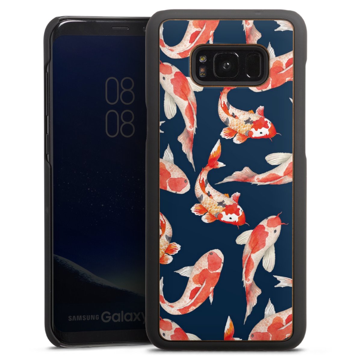 Koi auf blauem Hintergrund