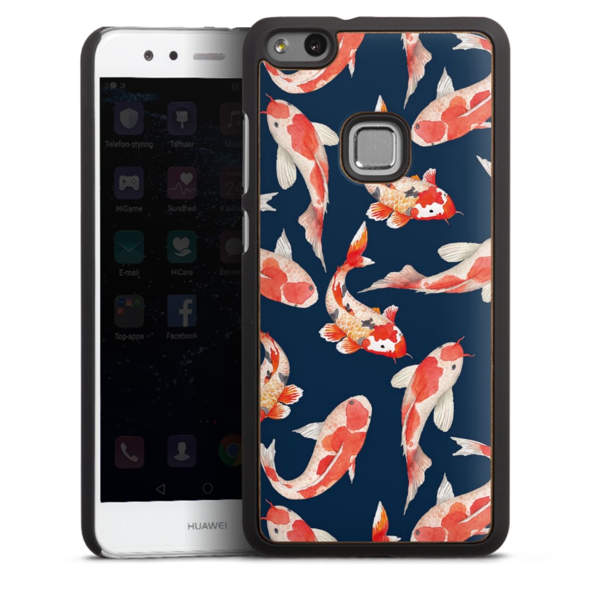 Koi auf blauem Hintergrund