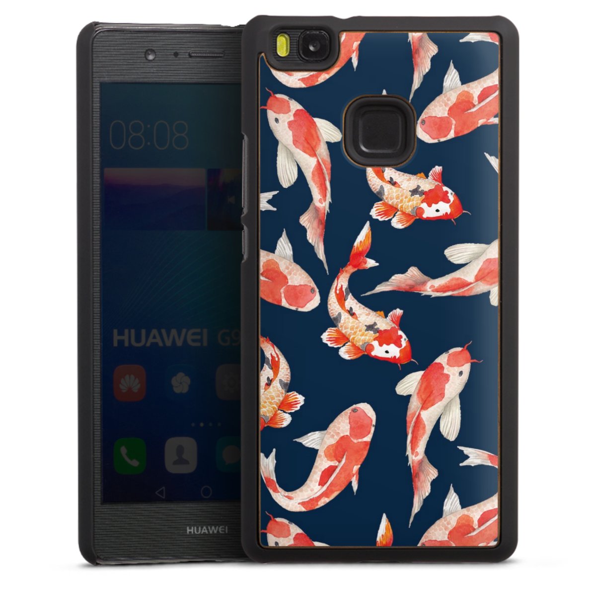 Koi auf blauem Hintergrund