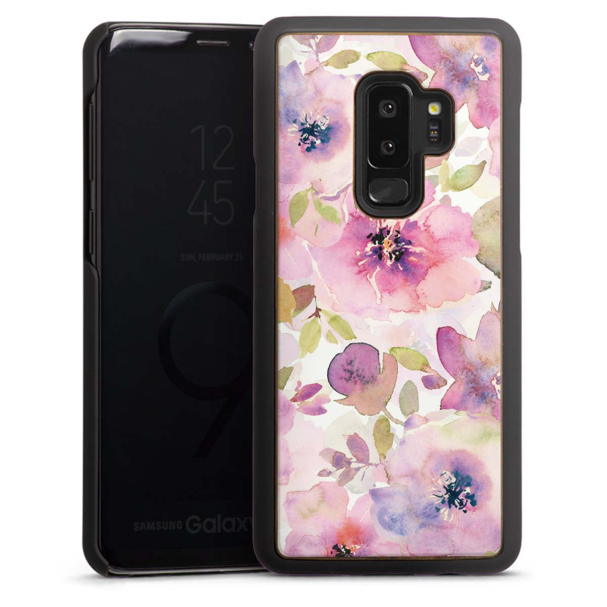 Tapete mit rosa Blumen