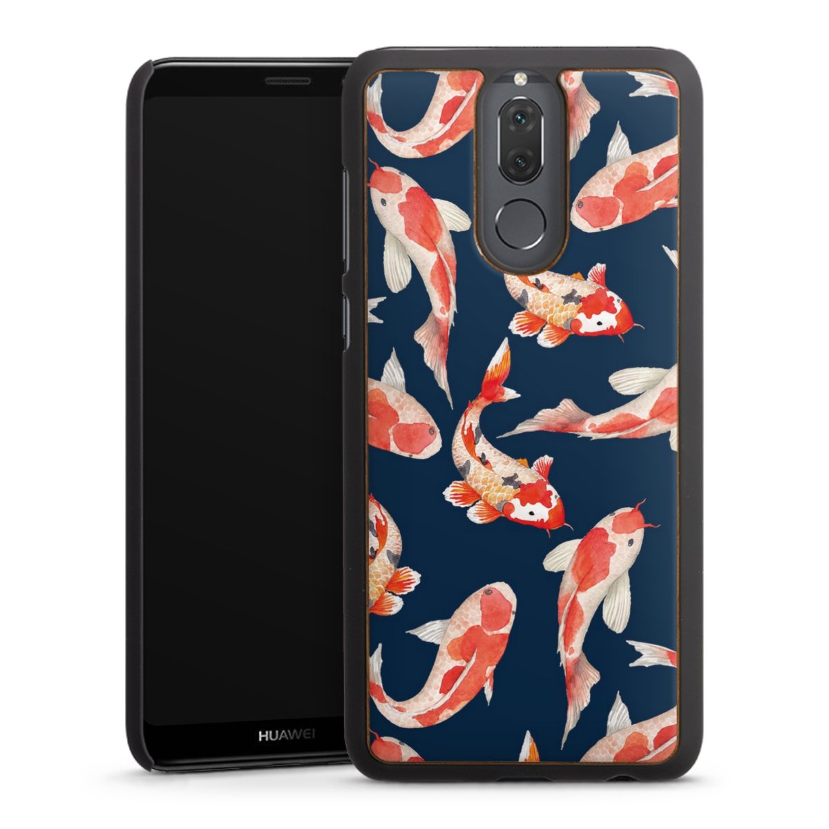 Koi auf blauem Hintergrund
