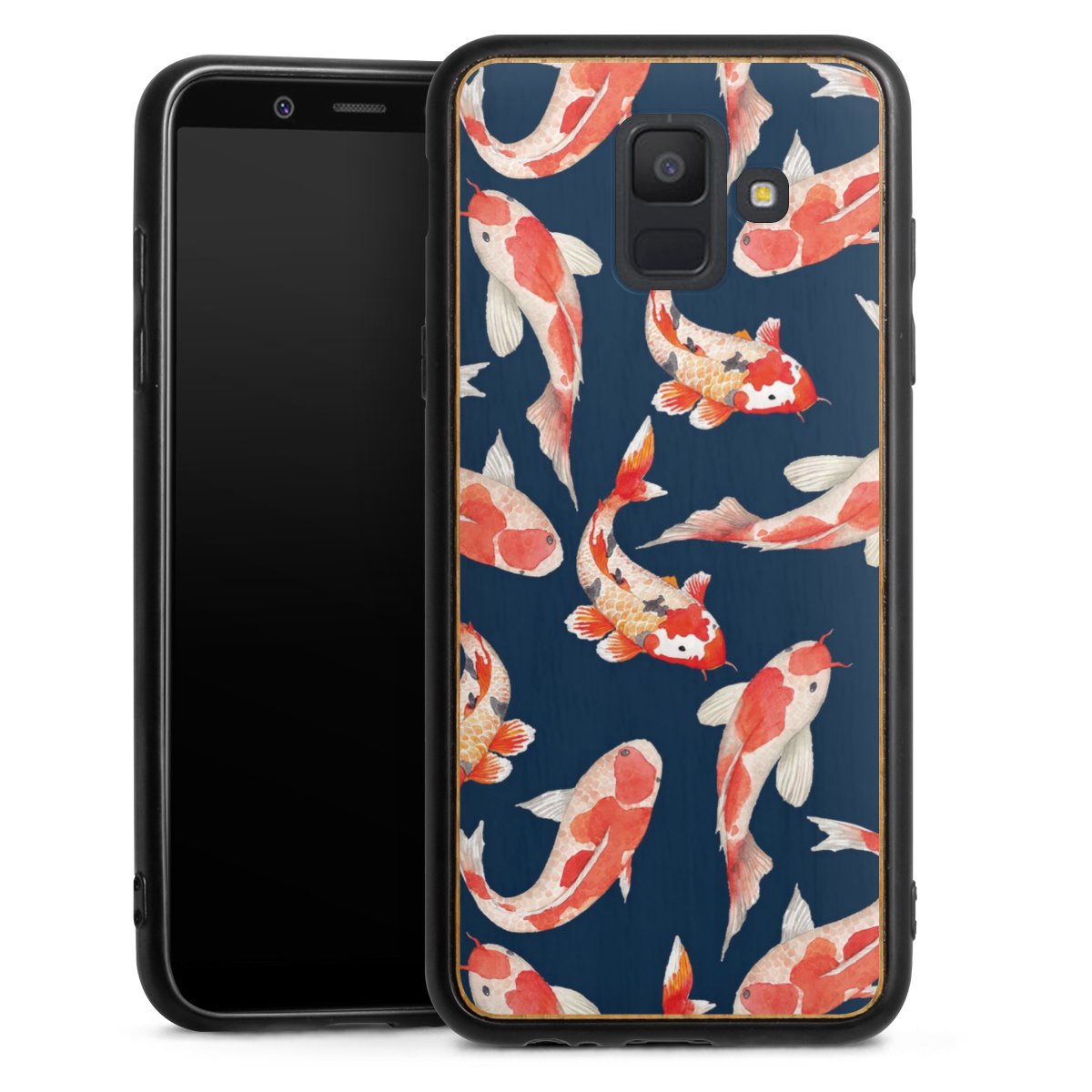 Koi auf blauem Hintergrund
