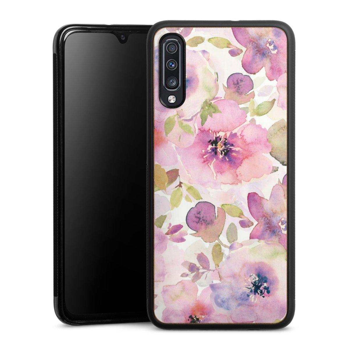 Tapete mit rosa Blumen