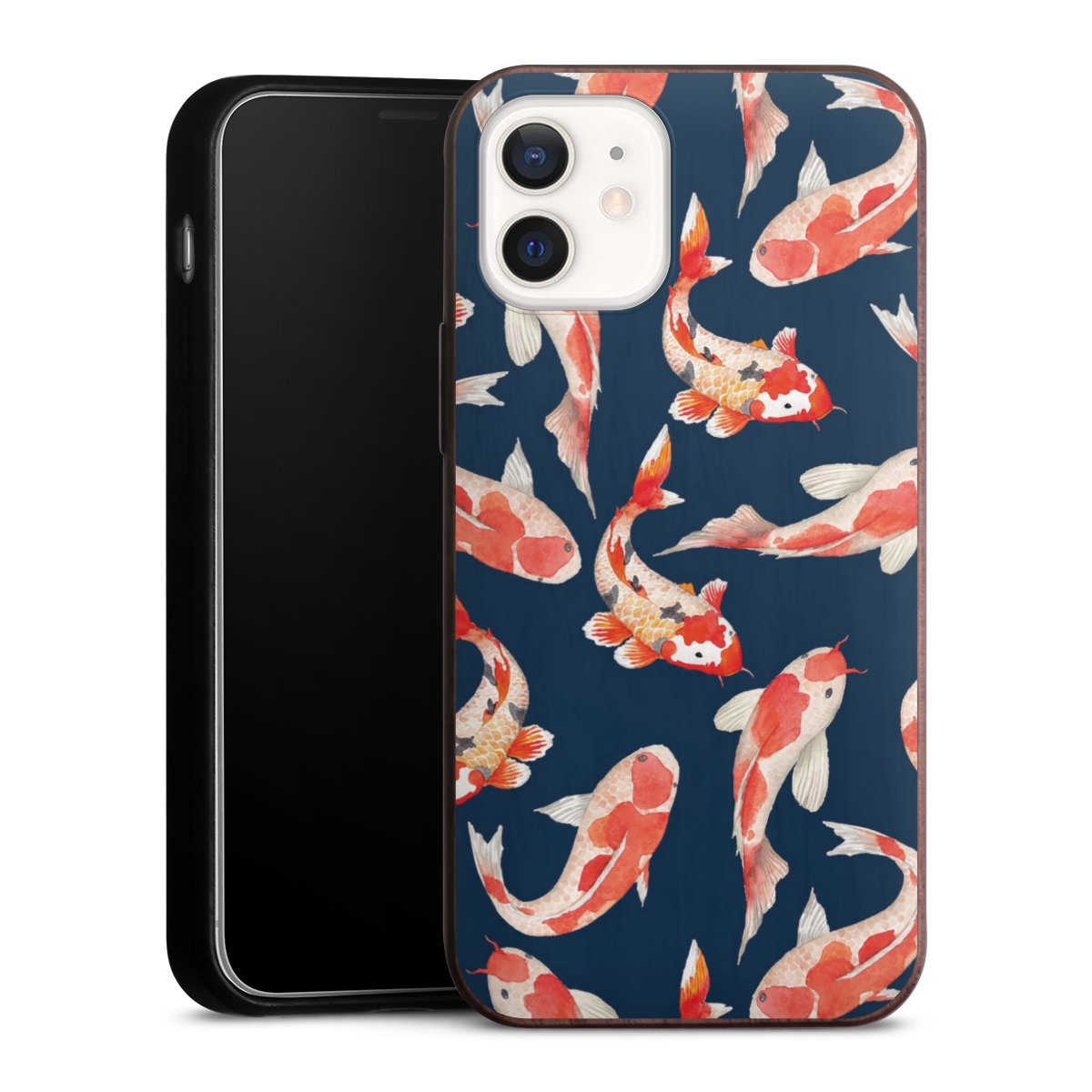 Koi auf blauem Hintergrund