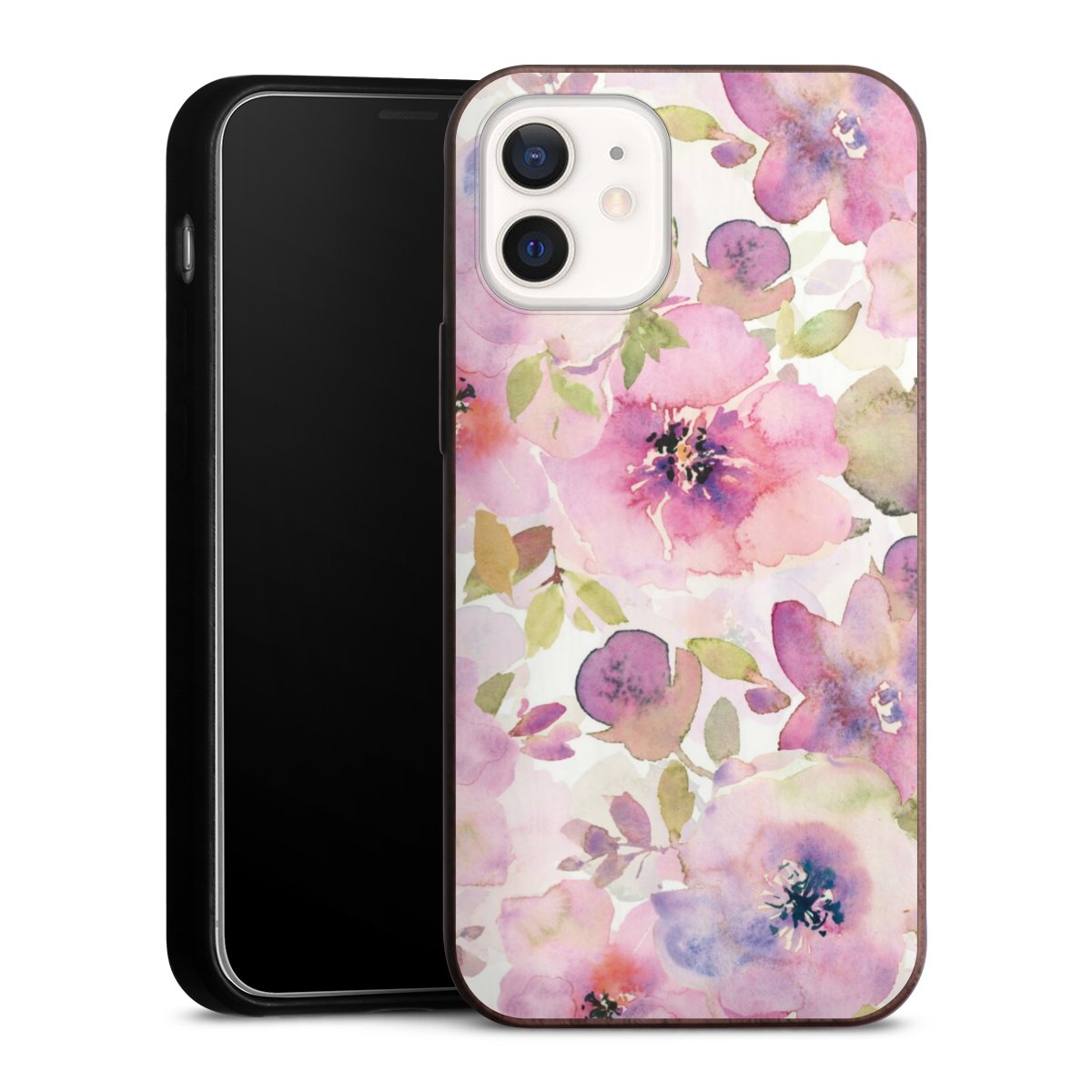 Tapete mit rosa Blumen