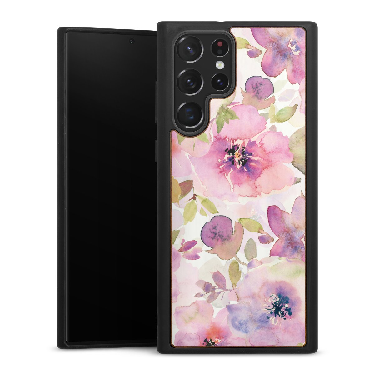 Tapete mit rosa Blumen