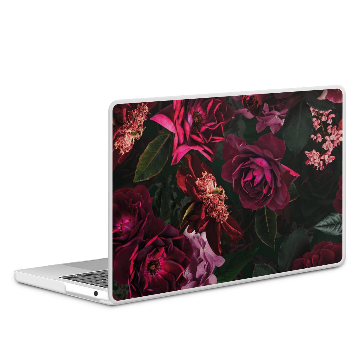 Dunkelrote und rosa Blüten