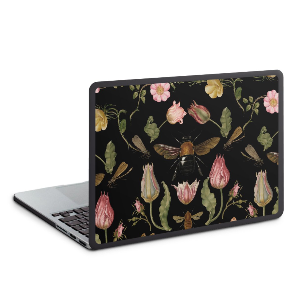 Wildblumen und Biene Schwarz