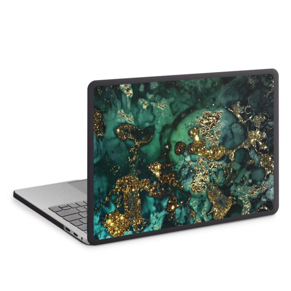 Aspetto marmorizzato ciano glitterato