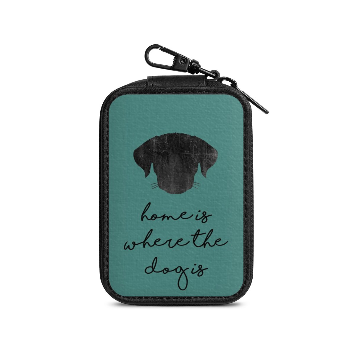 Home Is Where The Dog Is - Noir sur turquoise