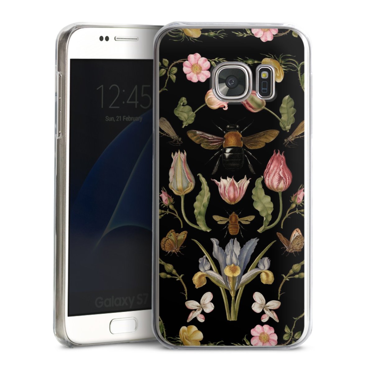 Veldbloemen en Bijen Zwart