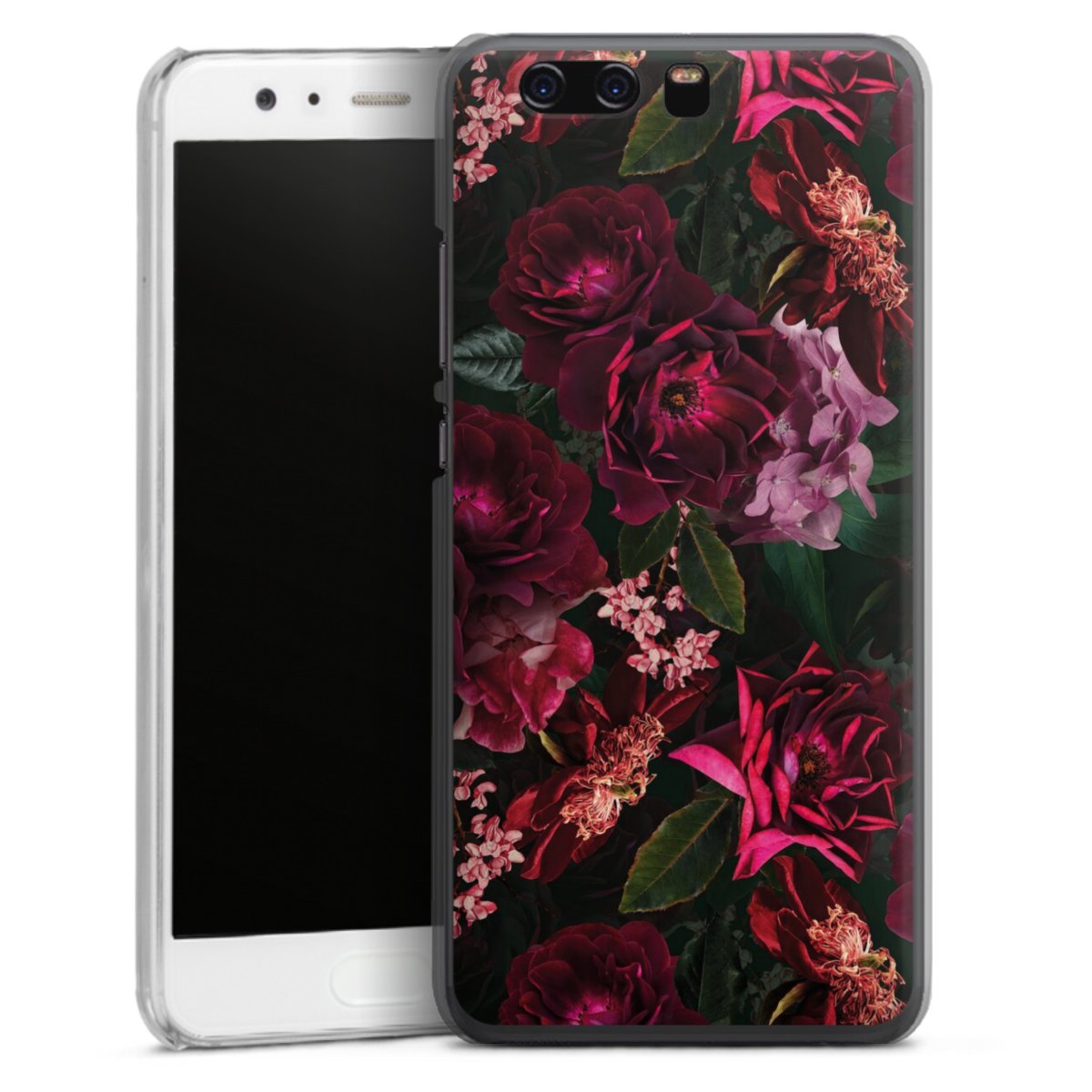 Dunkelrote und rosa Blüten