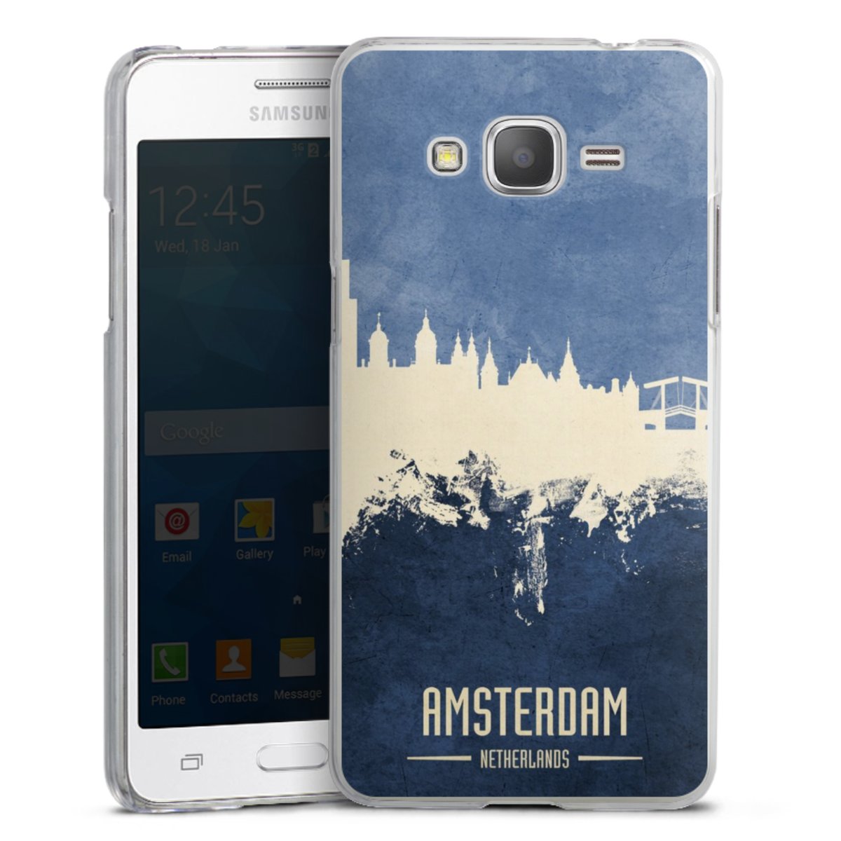 Amsterdam Skyline blauw