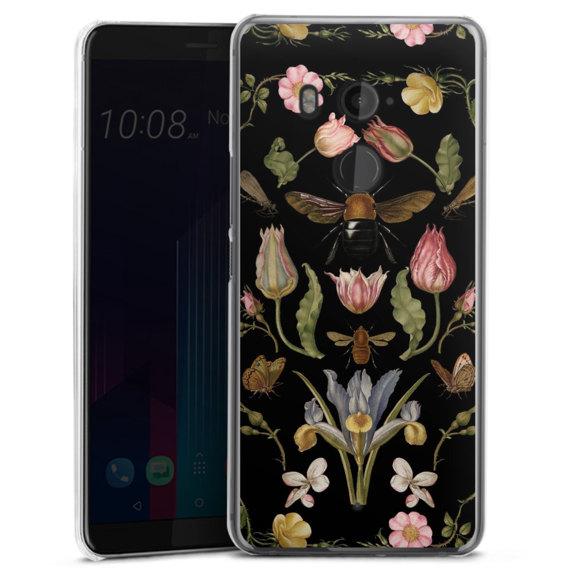 Wildblumen und Biene Schwarz