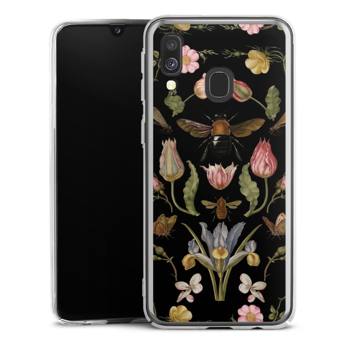 Wildblumen und Biene Schwarz