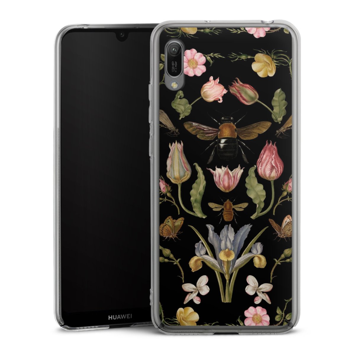 Fiori di campo e api nere