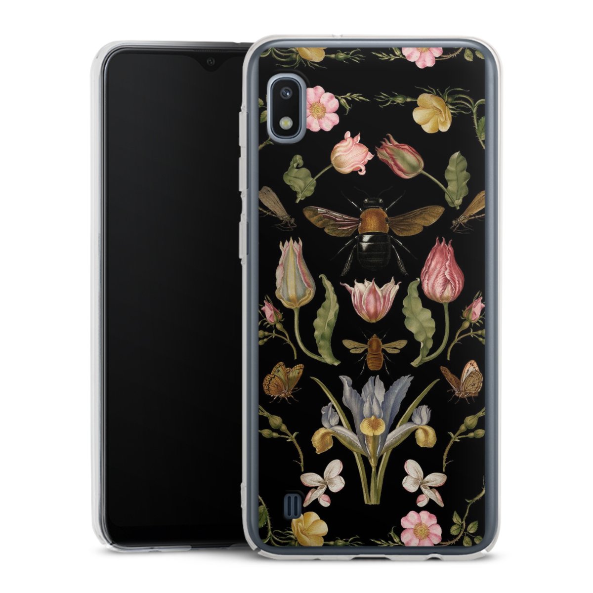 Wildblumen und Biene Schwarz