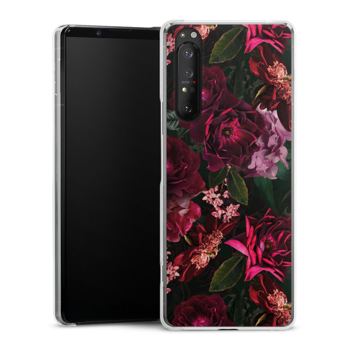 Donkerrode en roze bloemen
