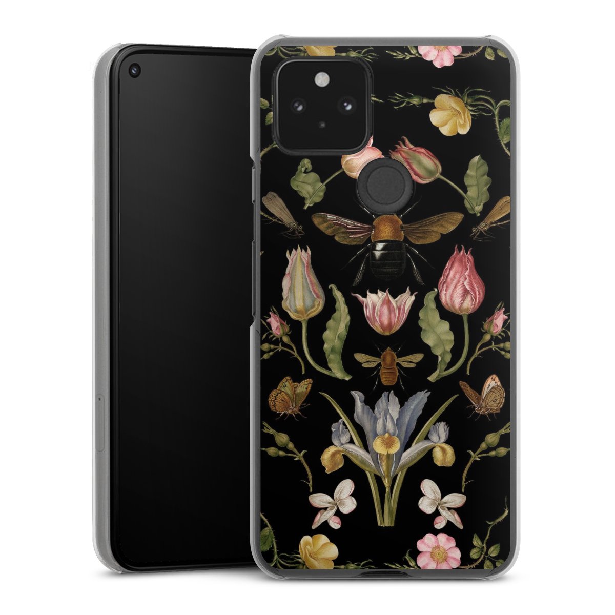 Wildblumen und Biene Schwarz