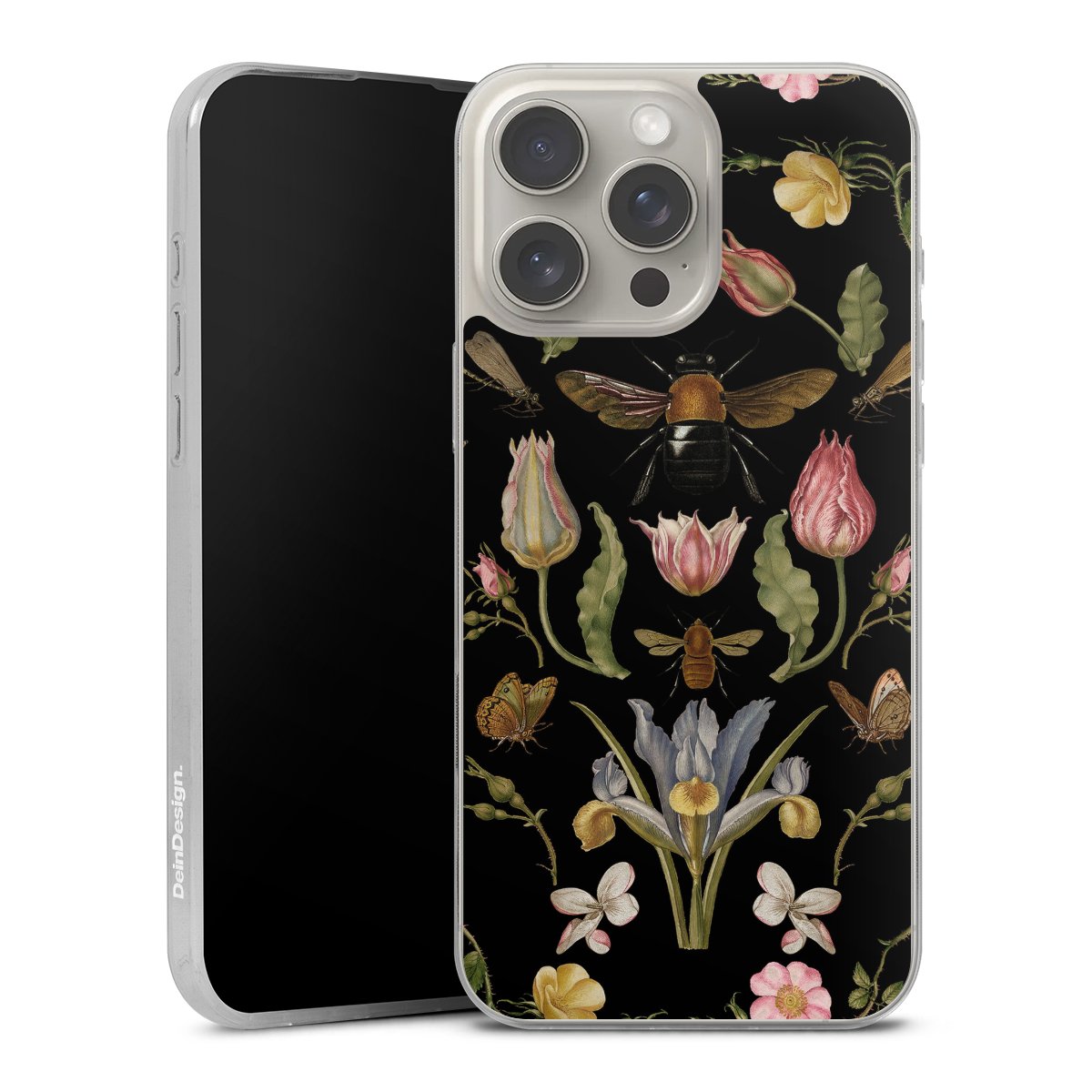 Veldbloemen en Bijen Zwart