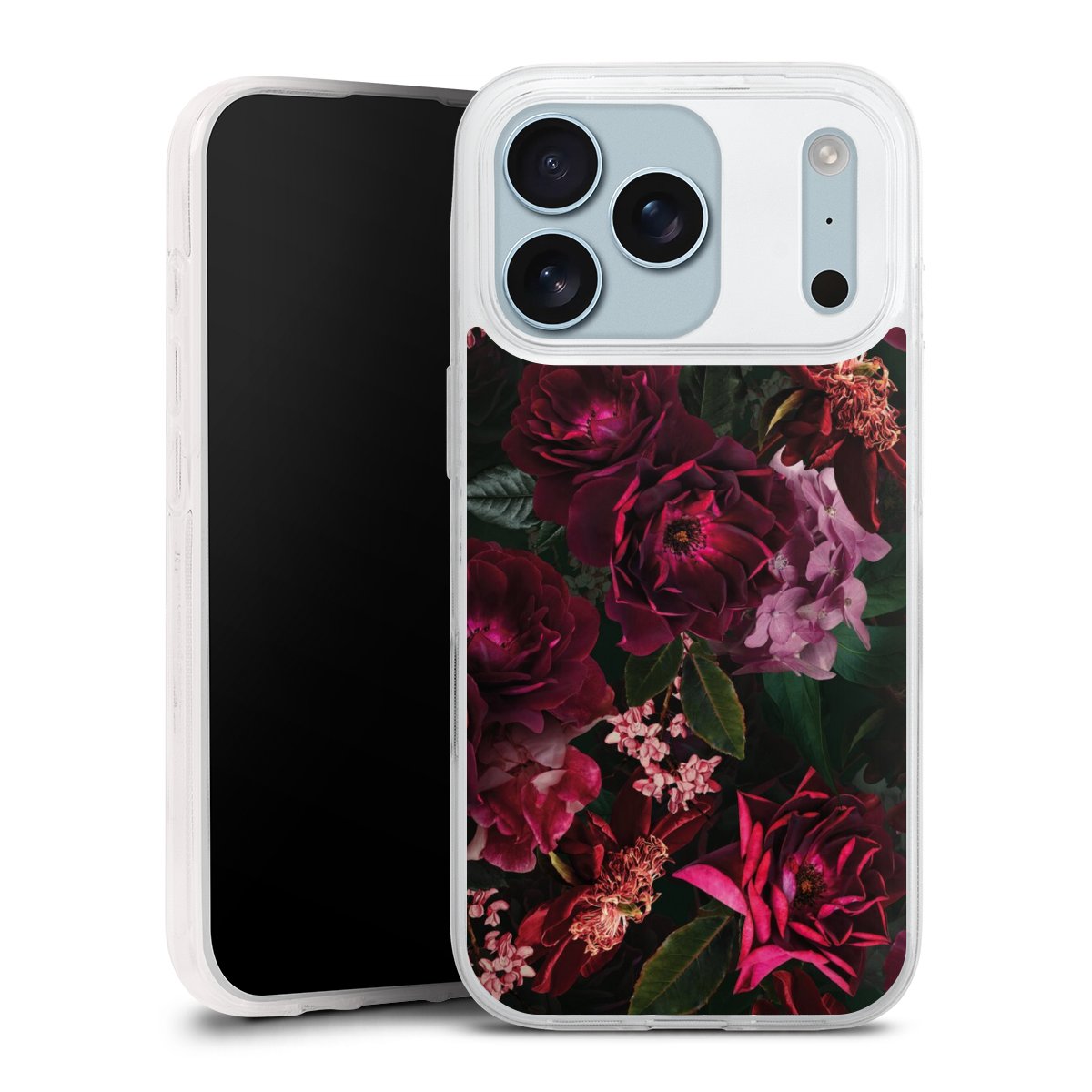 Donkerrode en roze bloemen