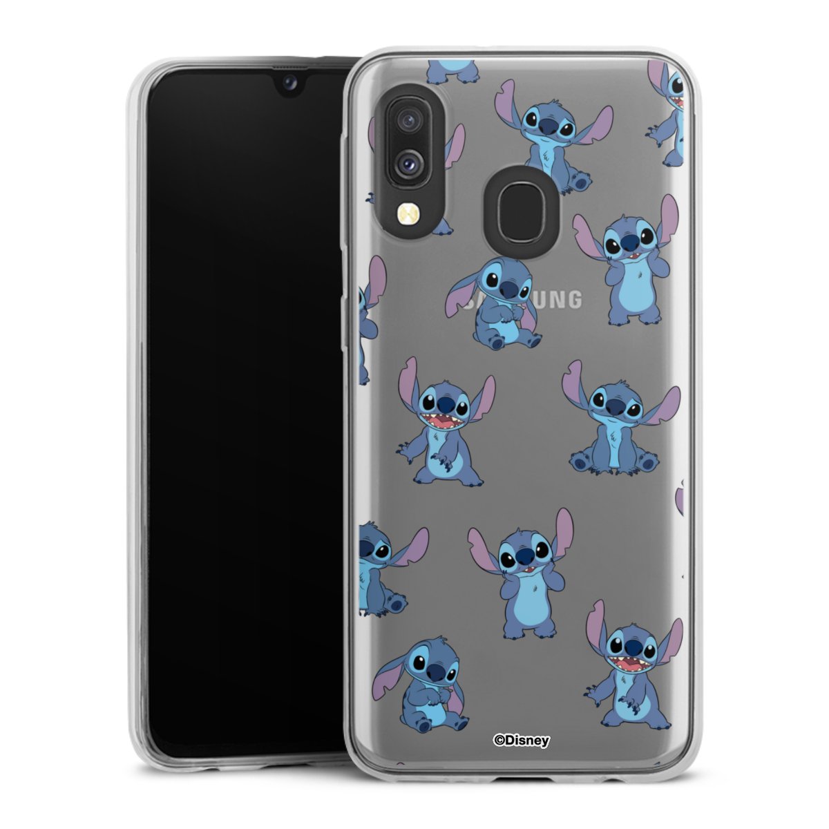 Stitch Faces Pattern Transparent