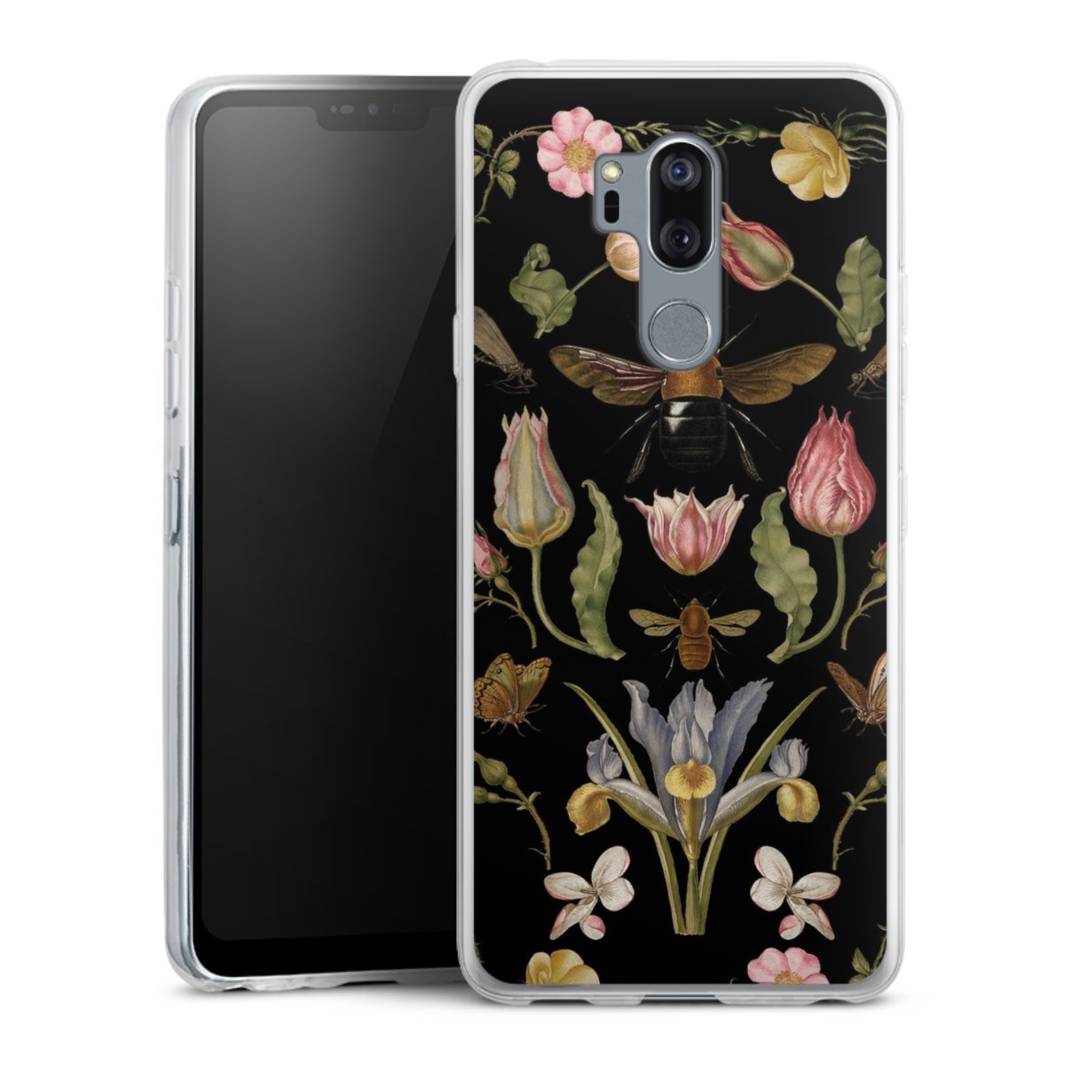 Fiori di campo e api nere