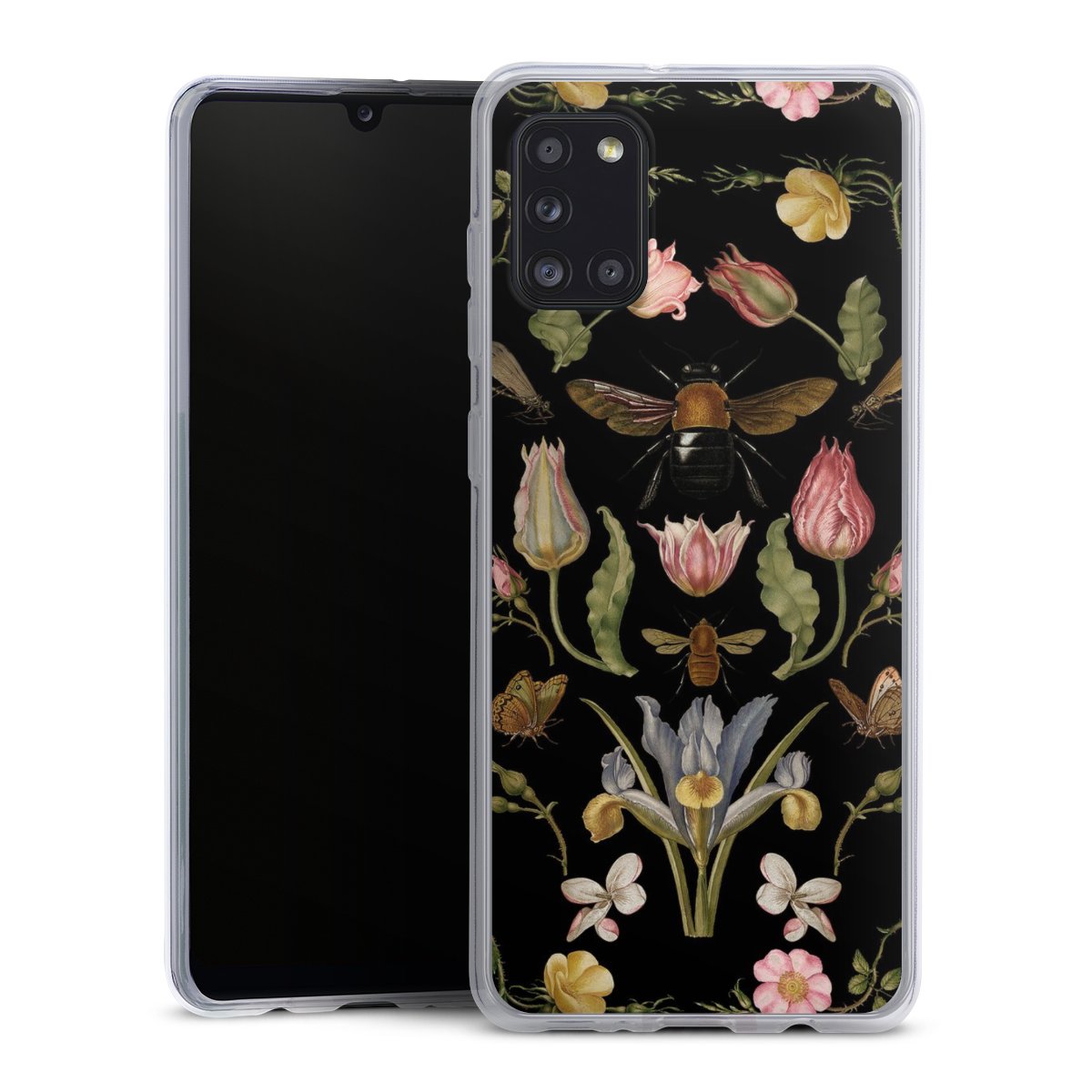 Fiori di campo e api nere