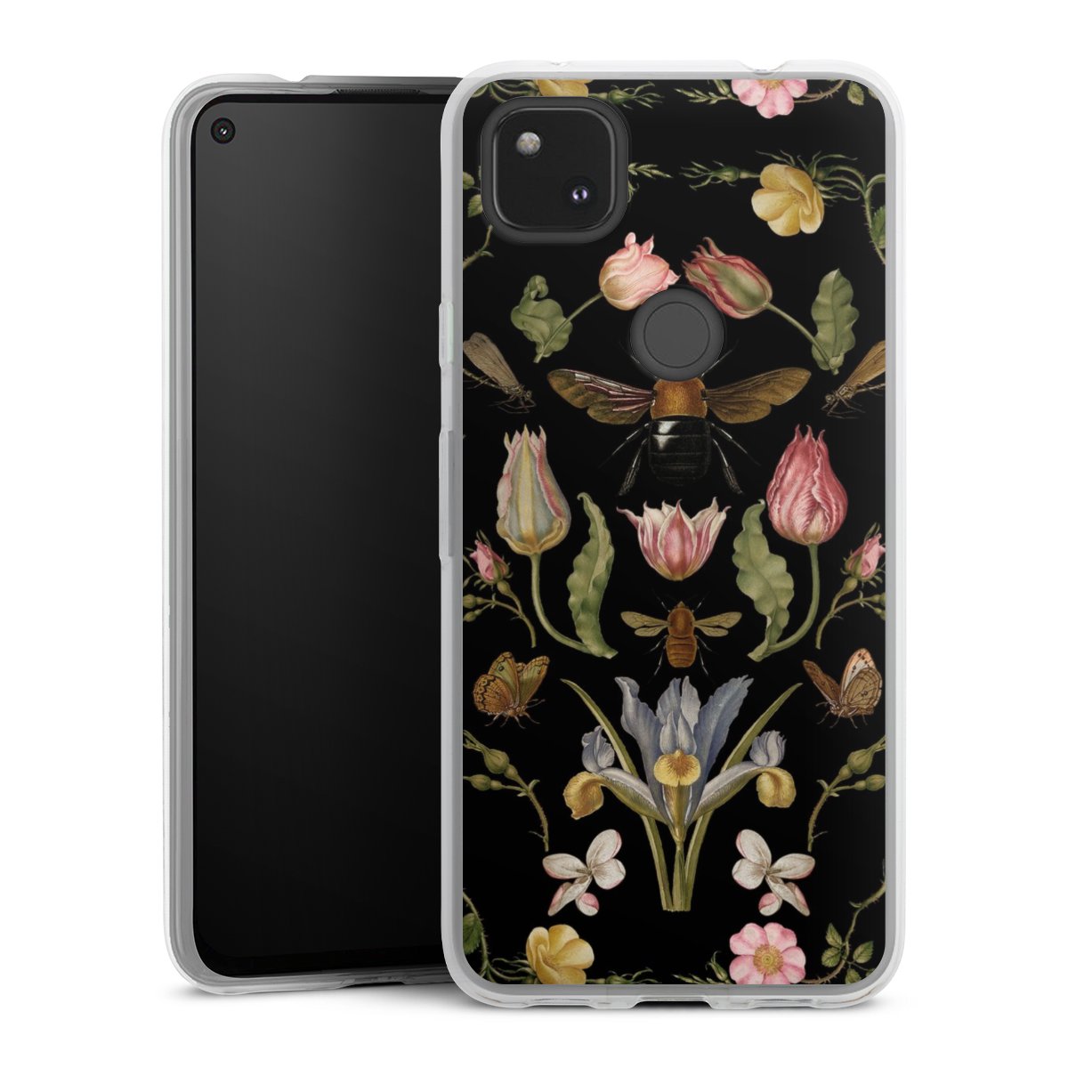 Fiori di campo e api nere