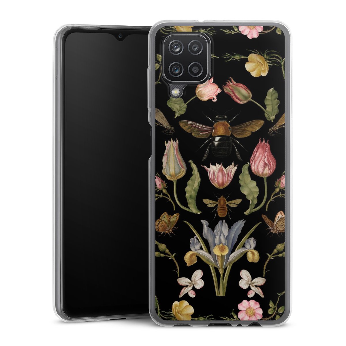 Wildblumen und Biene Schwarz