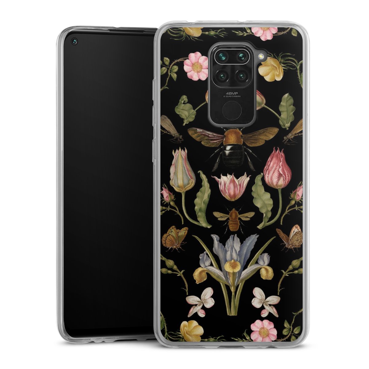 Veldbloemen en Bijen Zwart