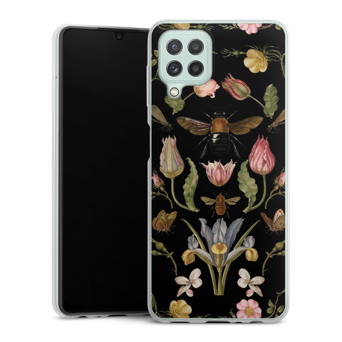 Veldbloemen en Bijen Zwart