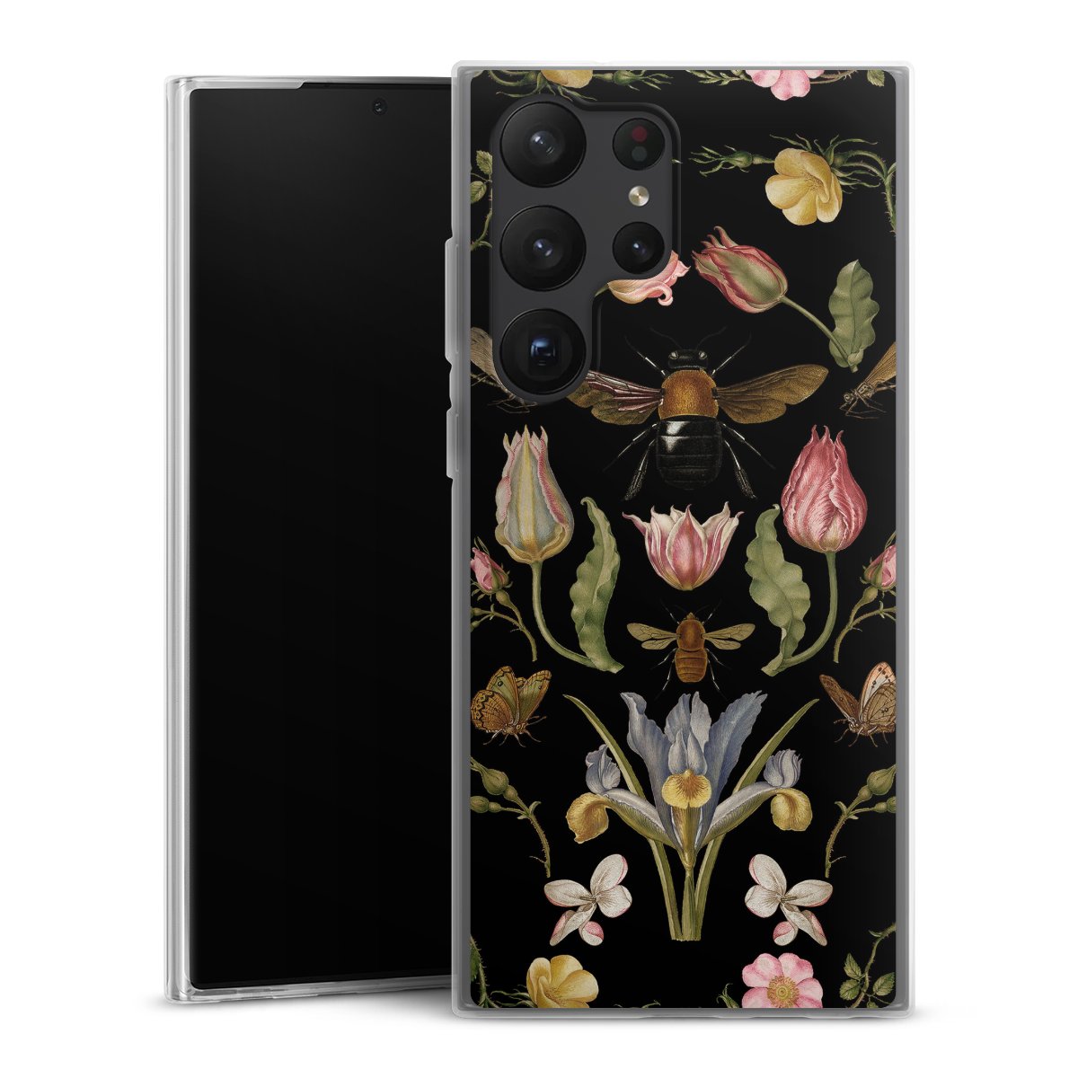 Veldbloemen en Bijen Zwart