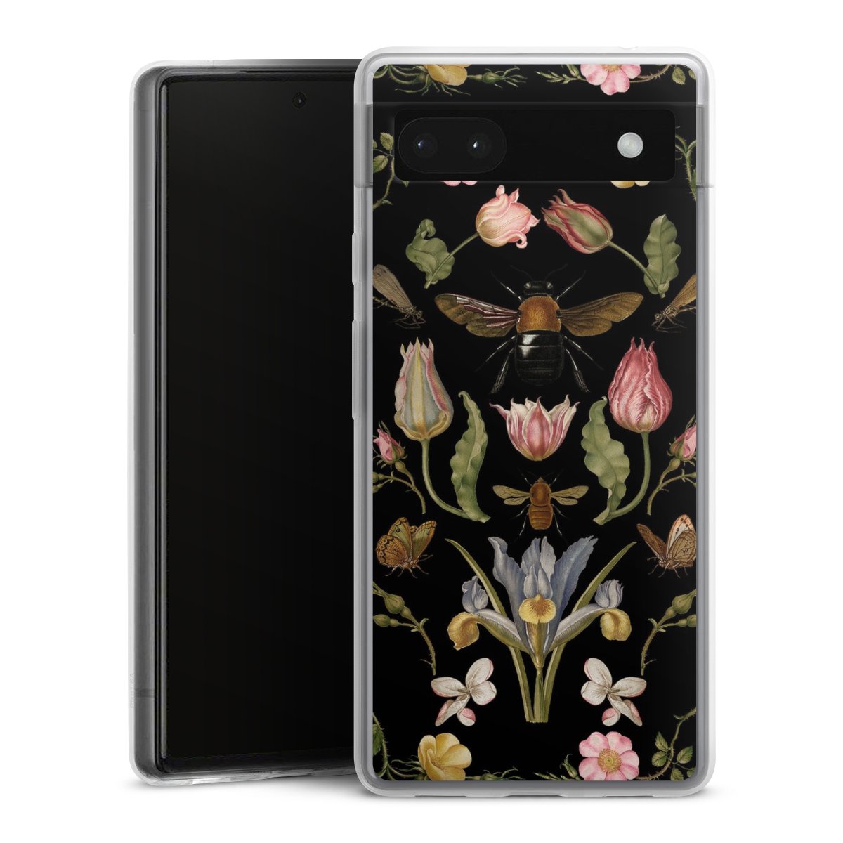 Veldbloemen en Bijen Zwart