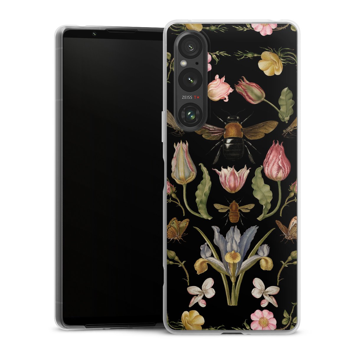 Veldbloemen en Bijen Zwart