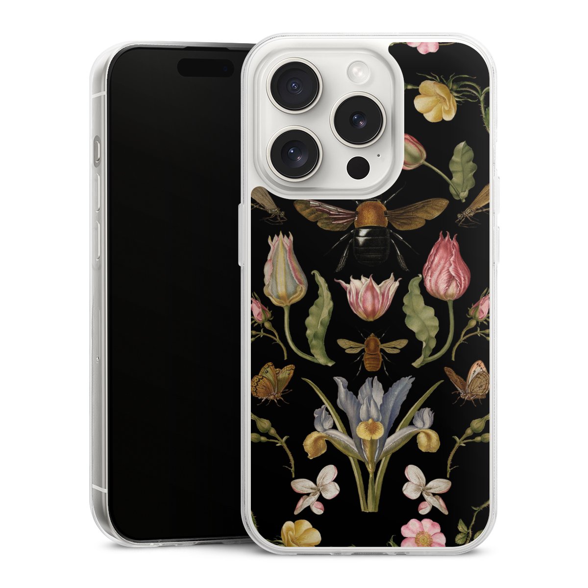 Fiori di campo e api nere