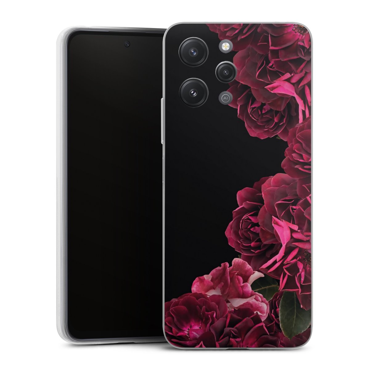 Rose vintage su nero