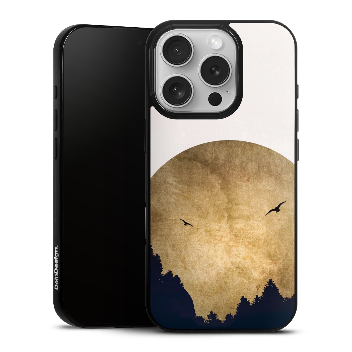 Twee vogels en de maan