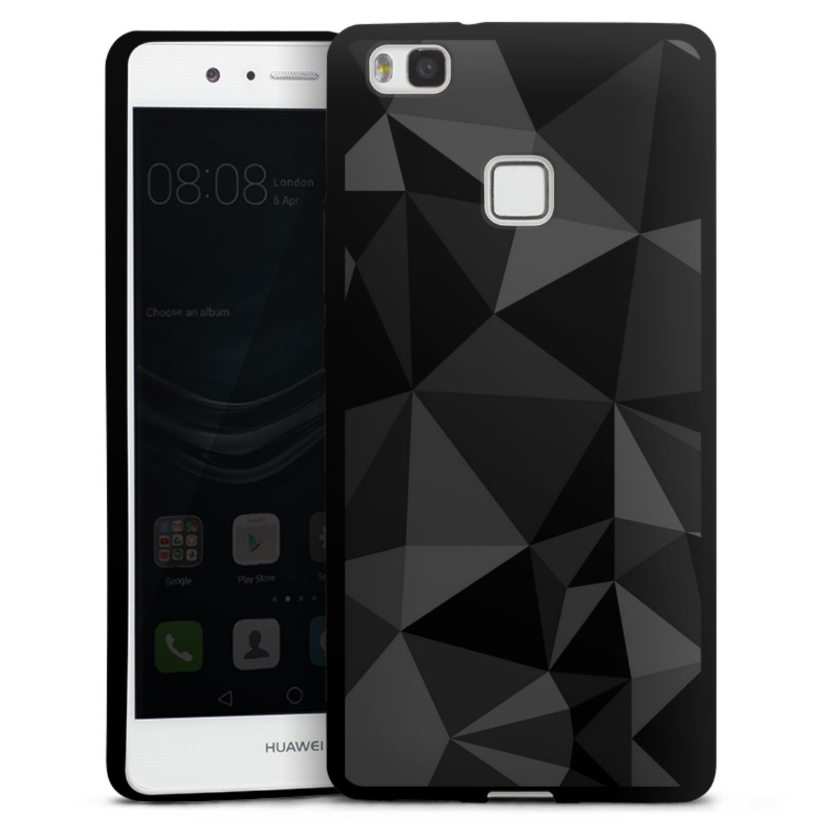 Motif Polygone Noir