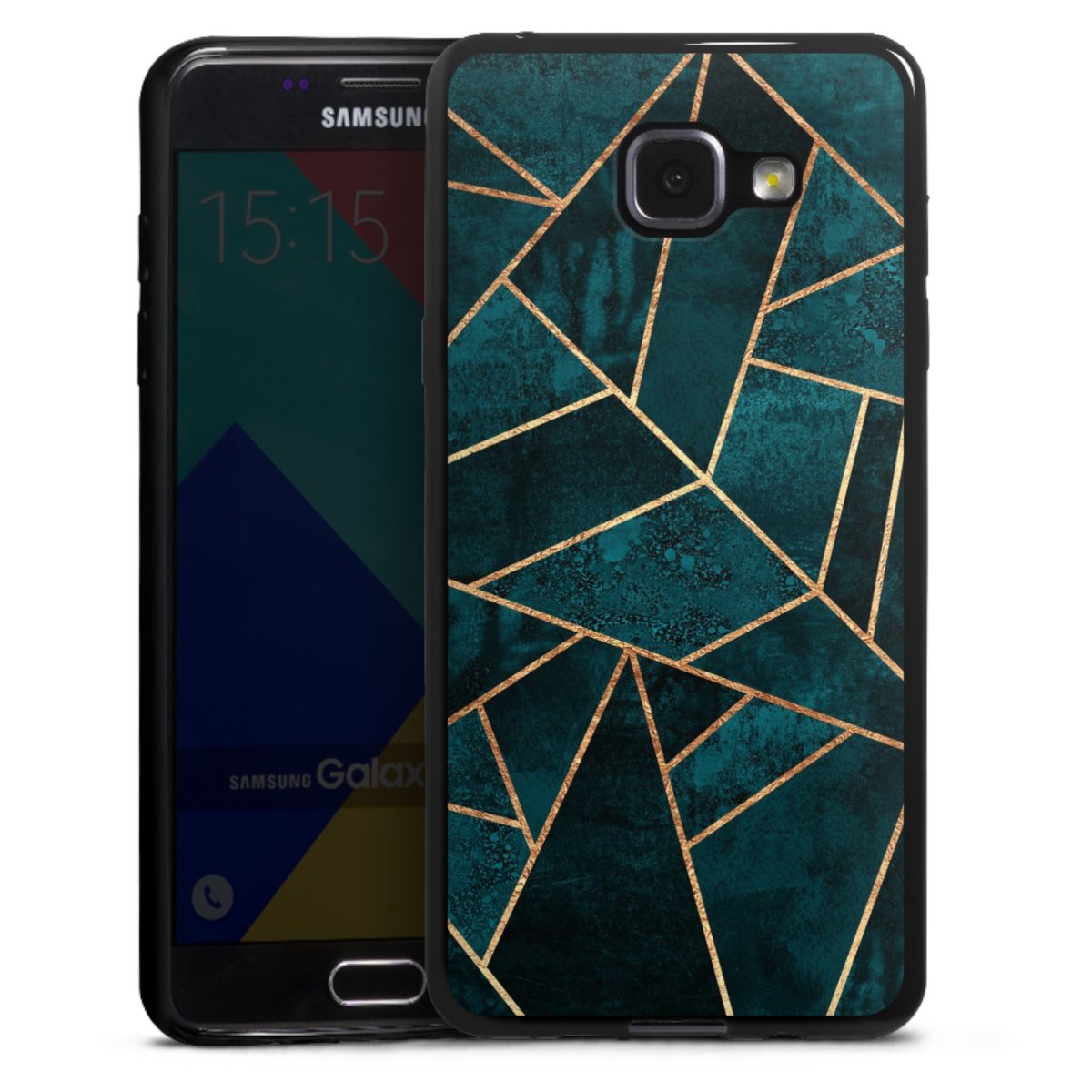 Imprimé or pierre sarcelle profond