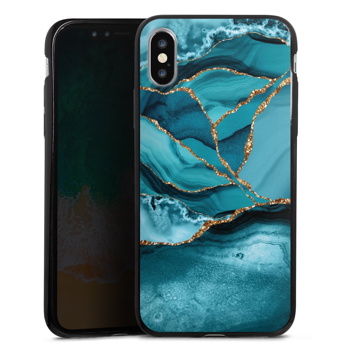 Eisblaue Marmor Landschaft