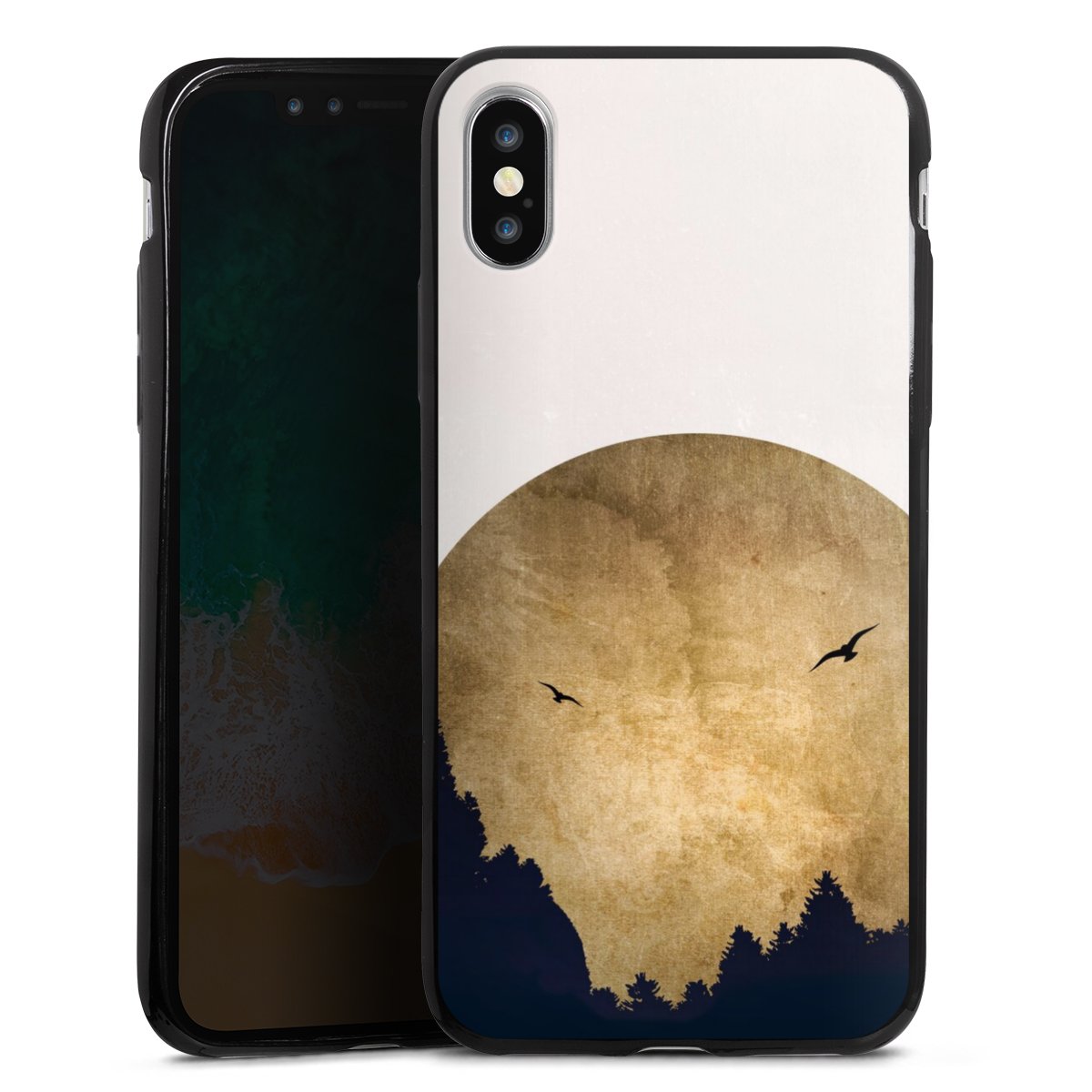 Twee vogels en de maan