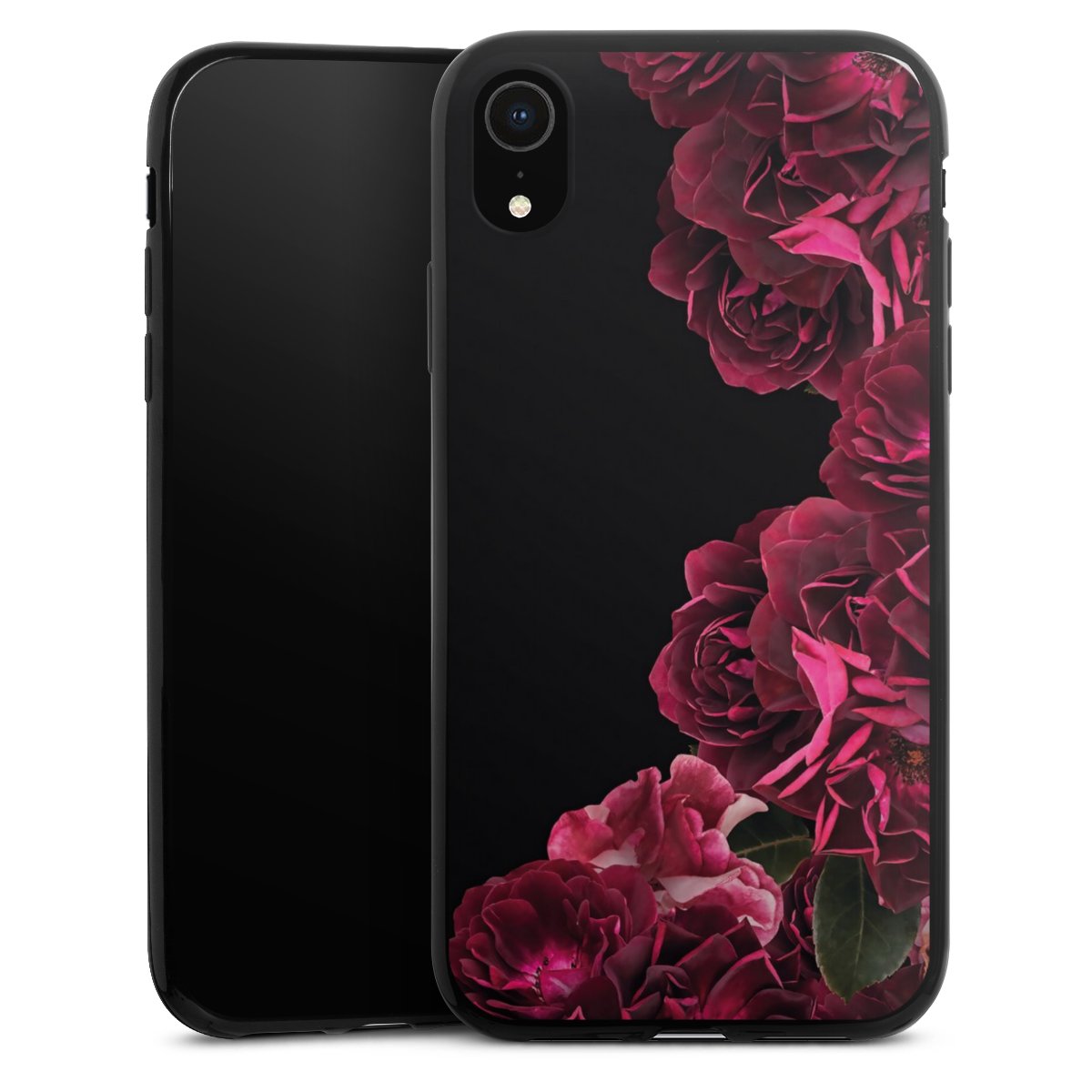 Rose vintage su nero