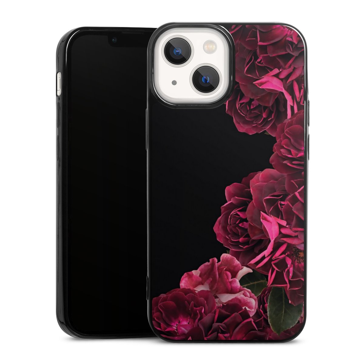 Rose vintage su nero