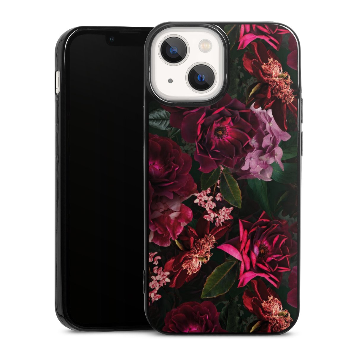 Dunkelrote und rosa Blüten